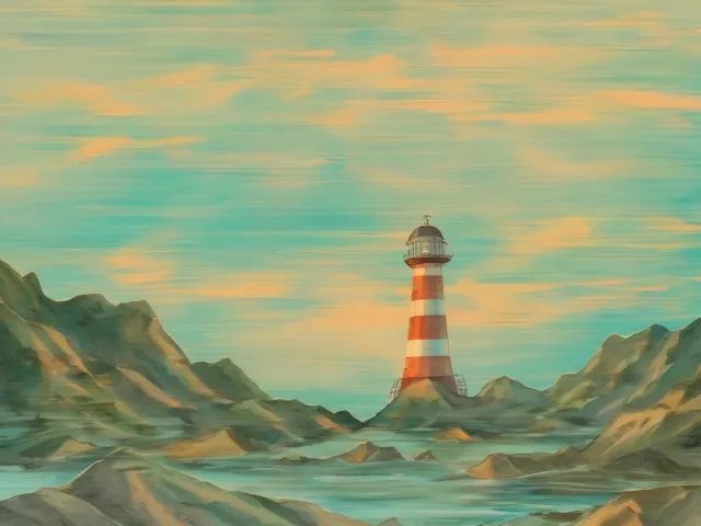 Un phare breton à l’aquarelle, image créée par Milac